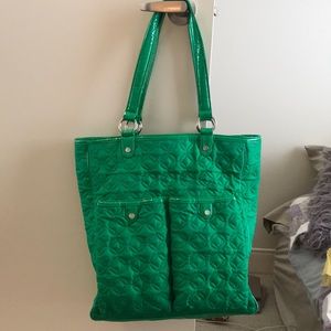 Huge Green Vera Bradley Tote